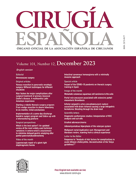Go to journal home page - Cirugía Española (English Edition)